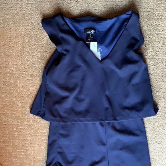 Aqua Navy Romper - Picture 3 of 14